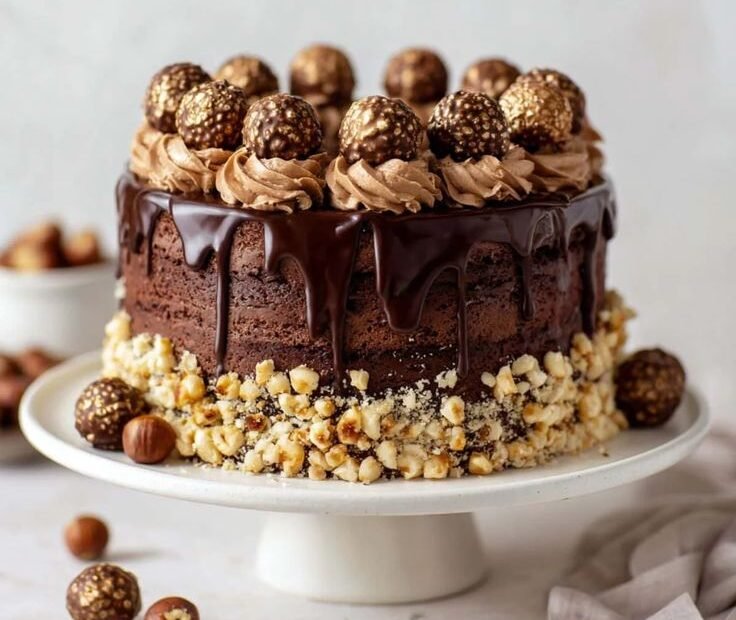 Ferrero Rocher torta – bogata, sočna i puna čokolade