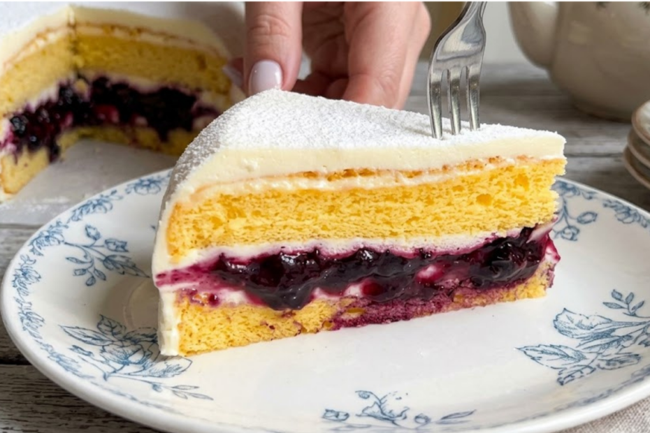 Blueberry Cloud Cake